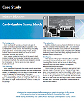 Étude de cas - câblage : écoles du Comté de Cambridgeshire